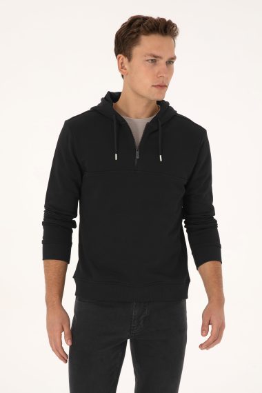سویشرت  سیاه  رگولار  مردانه یو اس پولو | US POLO ASSN