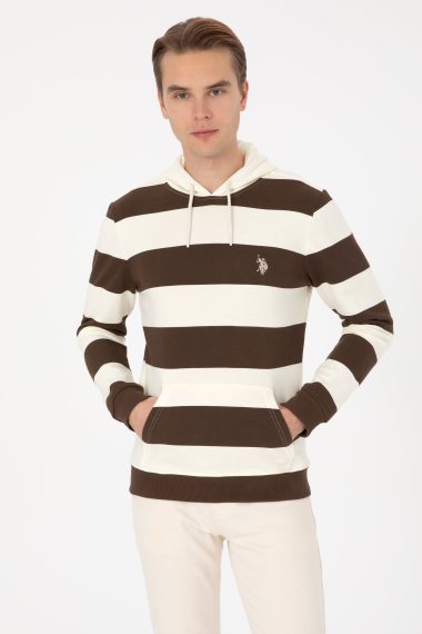 سویشرت  قهوه ای  رگولار  مردانه یو اس پولو | US POLO ASSN