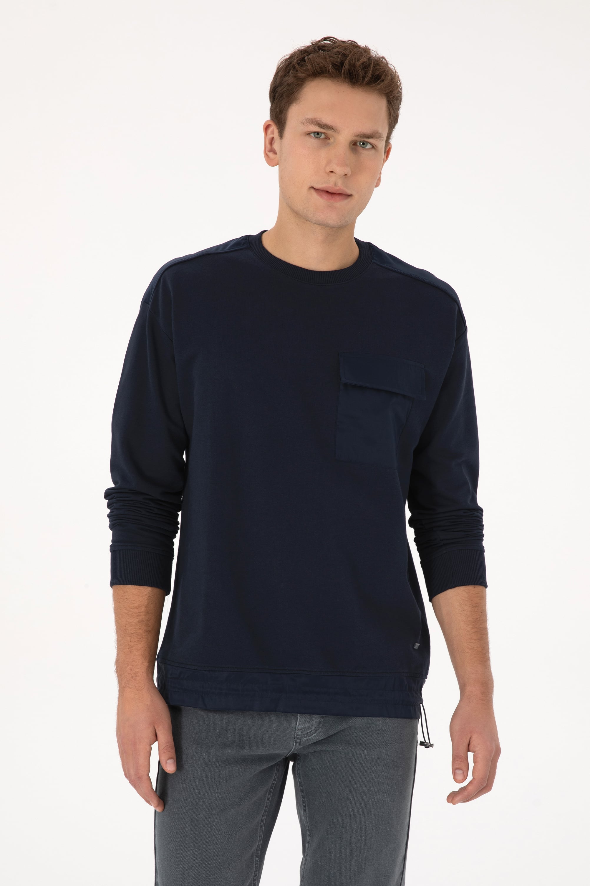 سویشرت لاجورد ریلکس مردانه یو اس پولو | US POLO ASSN