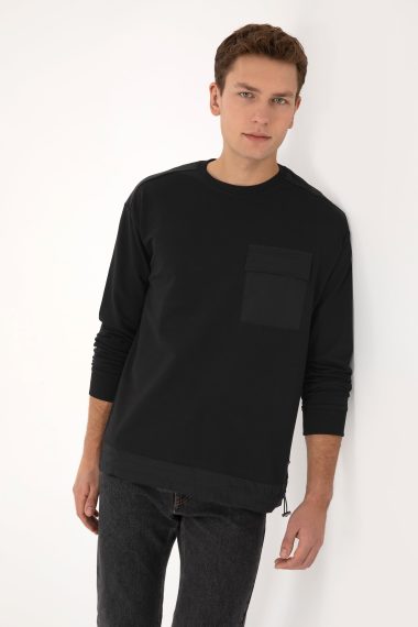 سویشرت  سیاه  ریلکس  مردانه یو اس پولو | US POLO ASSN