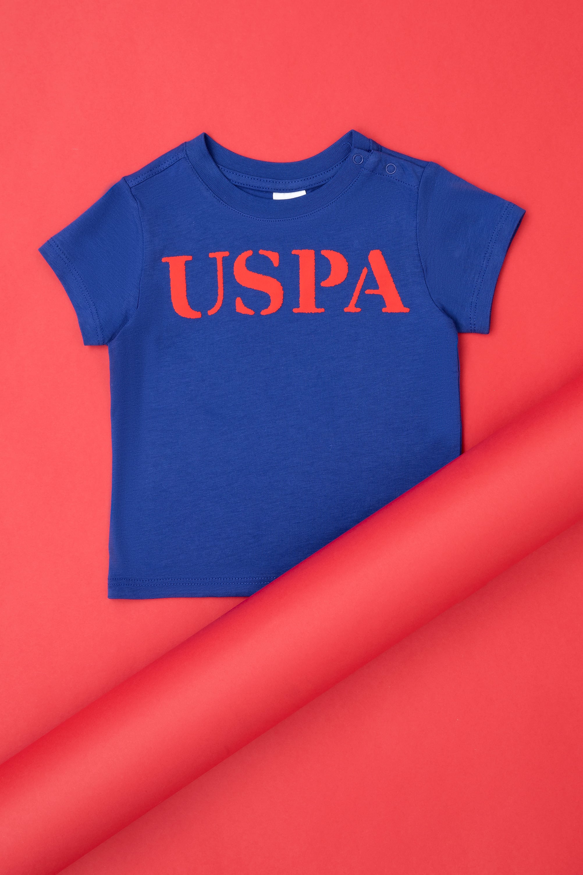 تی شرت یقه گرد آبی استاندارد فیت پسرانه یو اس پولو | US POLO ASSN