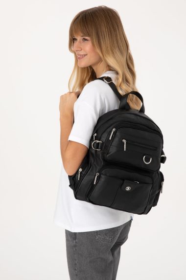 کوله پشتی  سیاه  استاندارد فیت  زنانه یو اس پولو | US POLO ASSN