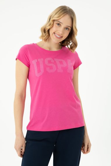 تی شرت  ارغوانی  استاندارد فیت  زنانه یو اس پولو | US POLO ASSN