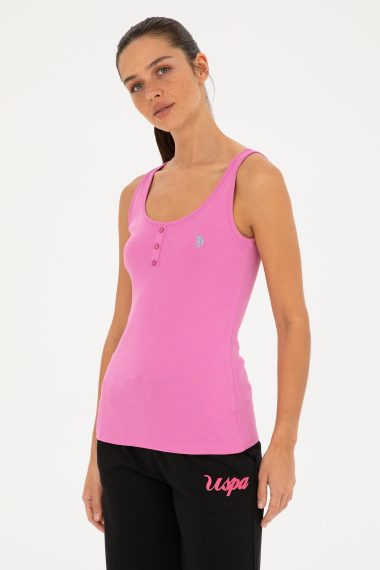 تی شرت یقه گرد بنفش  Ex.Slim  زنانه یو اس پولو | US POLO ASSN