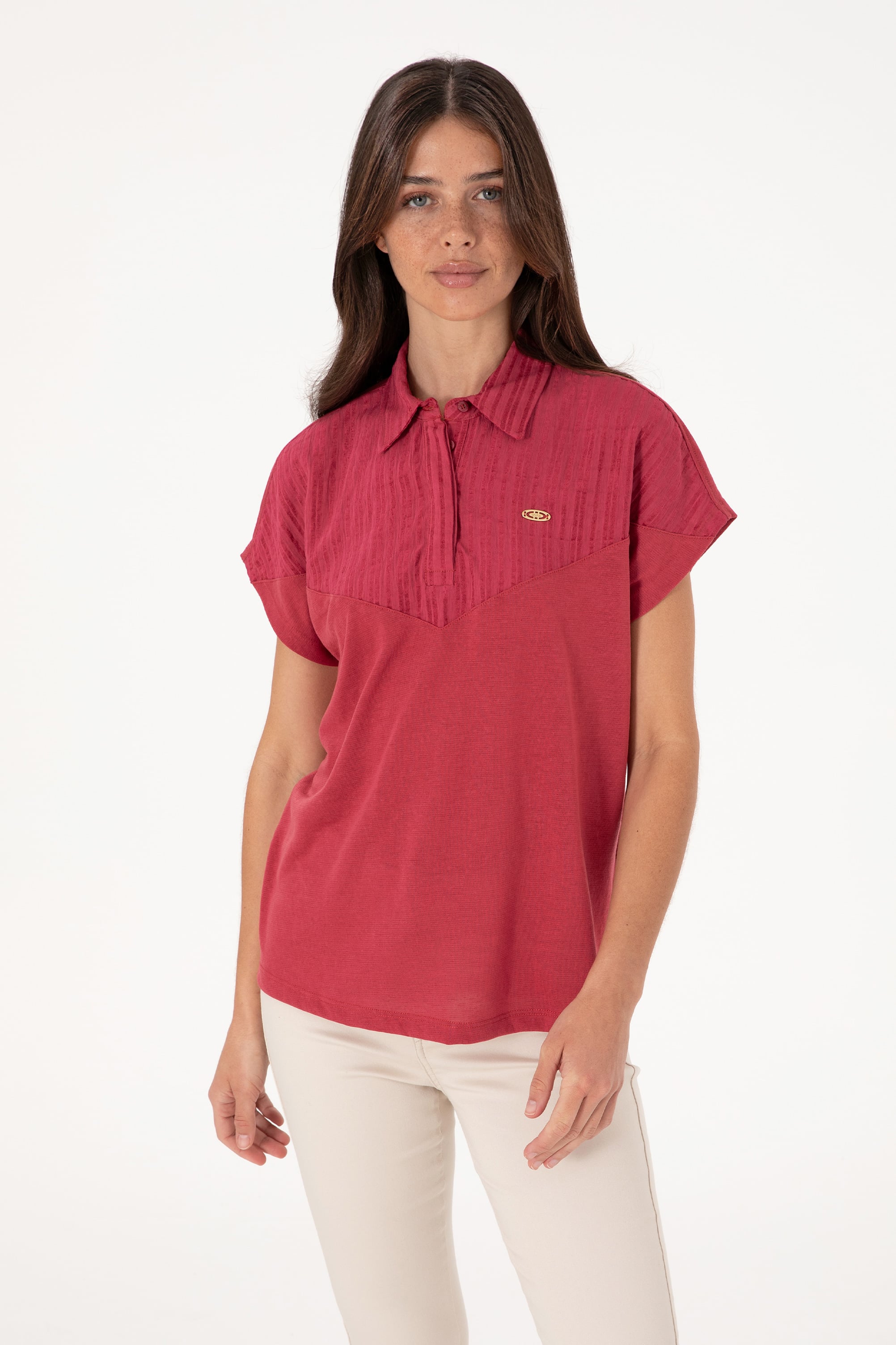 تی شرت آلبالویی رگولار زنانه یو اس پولو | US POLO ASSN