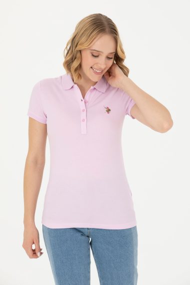 تی شرت  بنفش  اندامی  زنانه یو اس پولو | US POLO ASSN