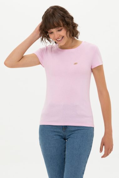 تی شرت  بنفش  Ex.Slim  زنانه یو اس پولو | US POLO ASSN