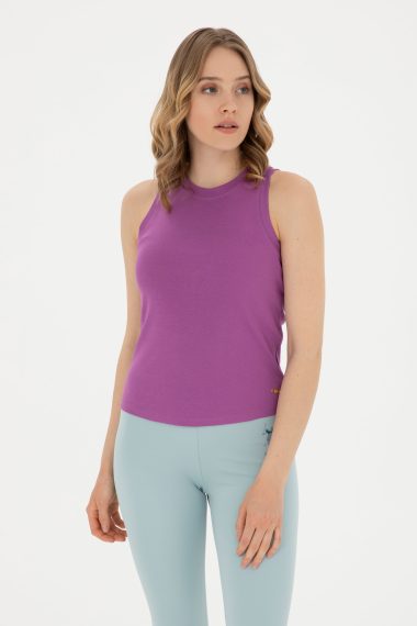 تی شرت یقه گرد بنفش  Ex.Slim  زنانه یو اس پولو | US POLO ASSN