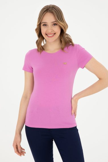 تی شرت  بنفش  Ex.Slim  زنانه یو اس پولو | US POLO ASSN