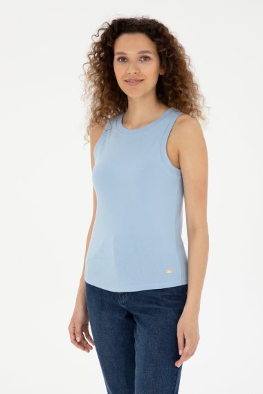 تی شرت یقه گرد سورمه ای روشن  Ex.Slim  زنانه یو اس پولو | US POLO ASSN