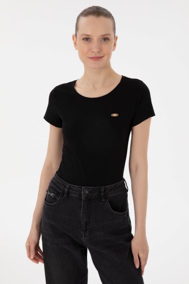 تی شرت  سیاه  Ex.Slim  زنانه یو اس پولو | US POLO ASSN