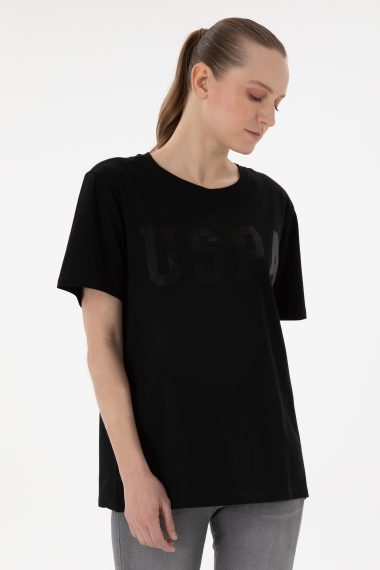 تی شرت  سیاه  ریلکس  زنانه یو اس پولو | US POLO ASSN