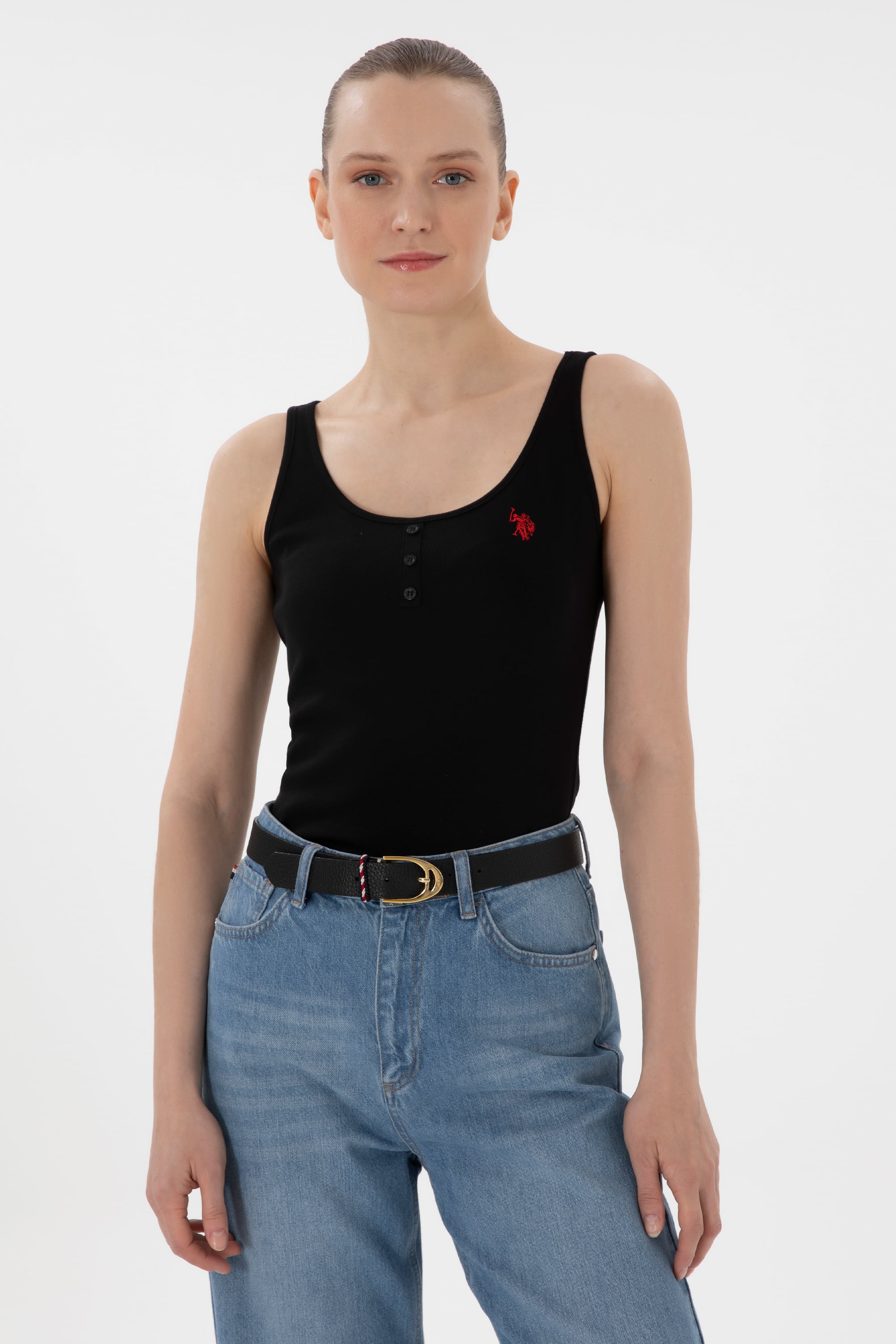 تی شرت سیاه Ex.Slim زنانه یو اس پولو | US POLO ASSN