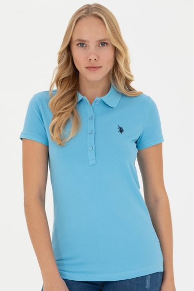 تی شرت  فیروزه ای  اندامی  زنانه یو اس پولو | US POLO ASSN
