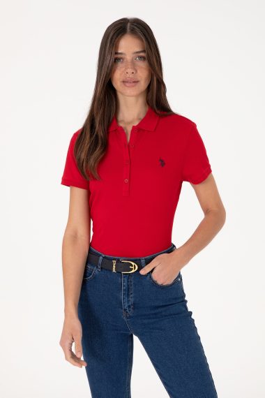 تی شرت  قرمز  اندامی  زنانه یو اس پولو | US POLO ASSN