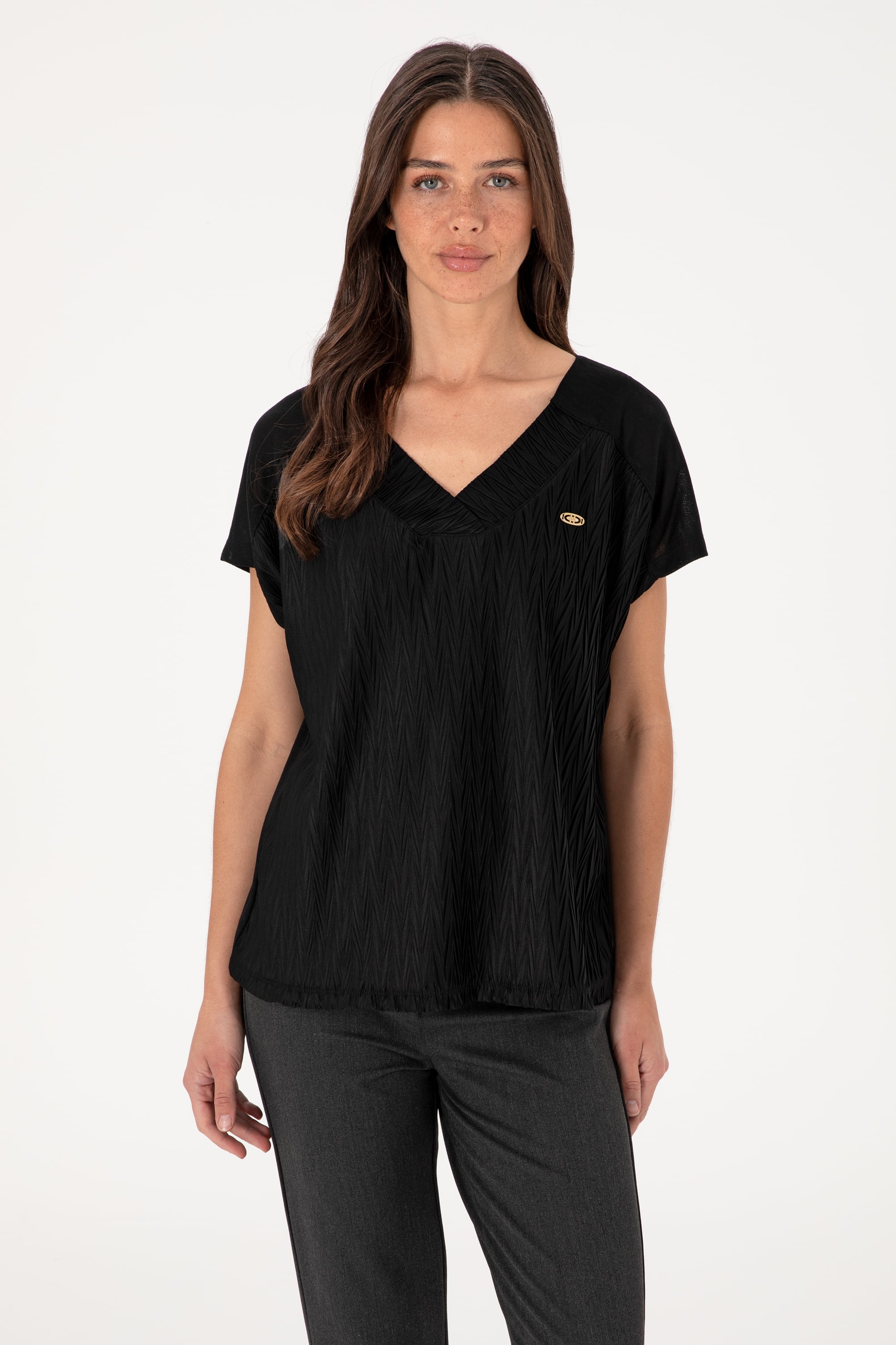 تی شرت سیاه رگولار زنانه یو اس پولو | US POLO ASSN