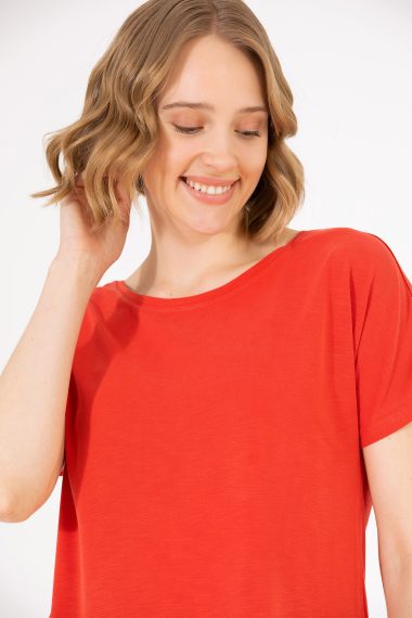 تی شرت  قرمز  Crop Top  زنانه یو اس پولو | US POLO ASSN