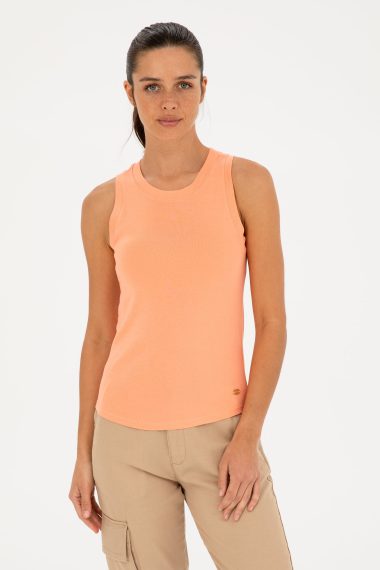 تی شرت یقه گرد گل بهی  Ex.Slim  زنانه یو اس پولو | US POLO ASSN