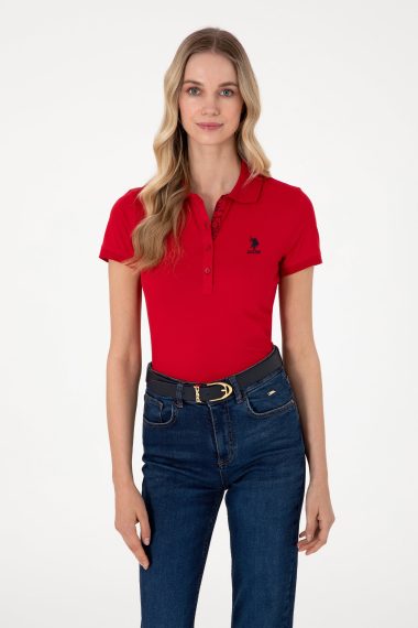 تی شرت  قرمز  اندامی  زنانه یو اس پولو | US POLO ASSN