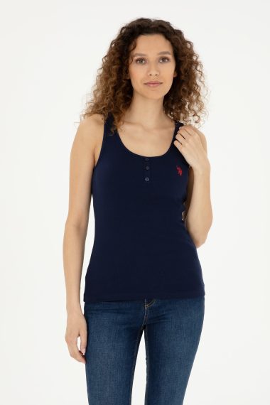 تی شرت یقه گرد لاجورد  Ex.Slim  زنانه یو اس پولو | US POLO ASSN