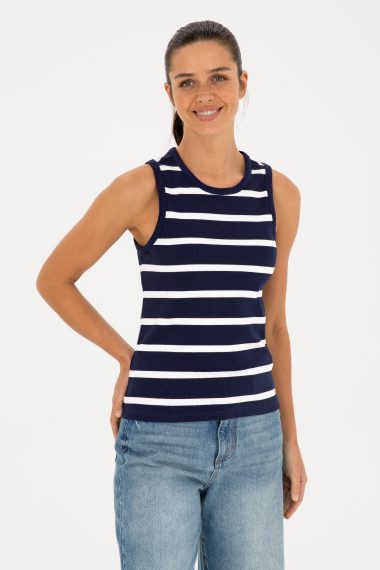 تی شرت یقه گرد لاجورد  Ex.Slim  زنانه یو اس پولو | US POLO ASSN