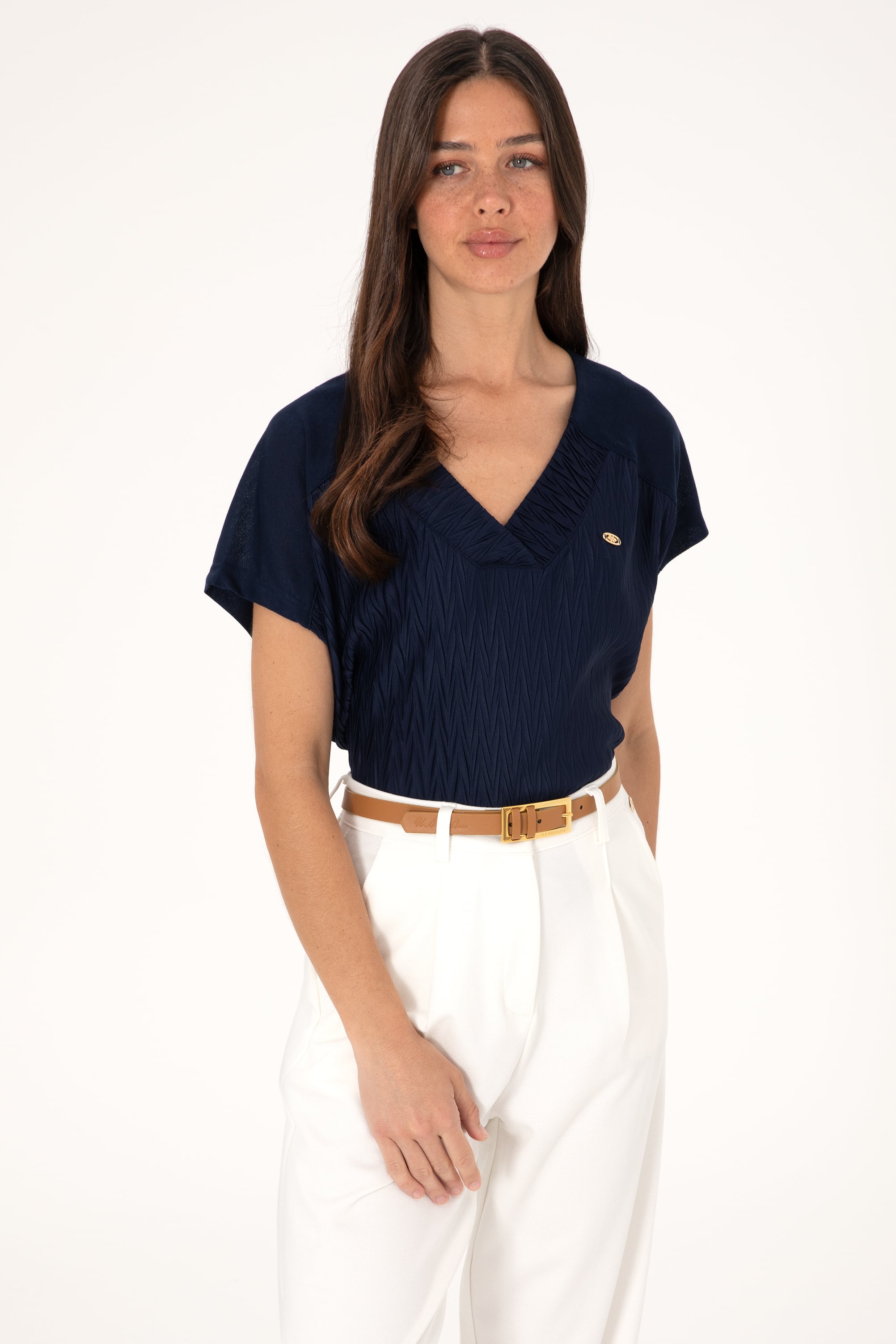 تی شرت لاجورد رگولار زنانه یو اس پولو | US POLO ASSN