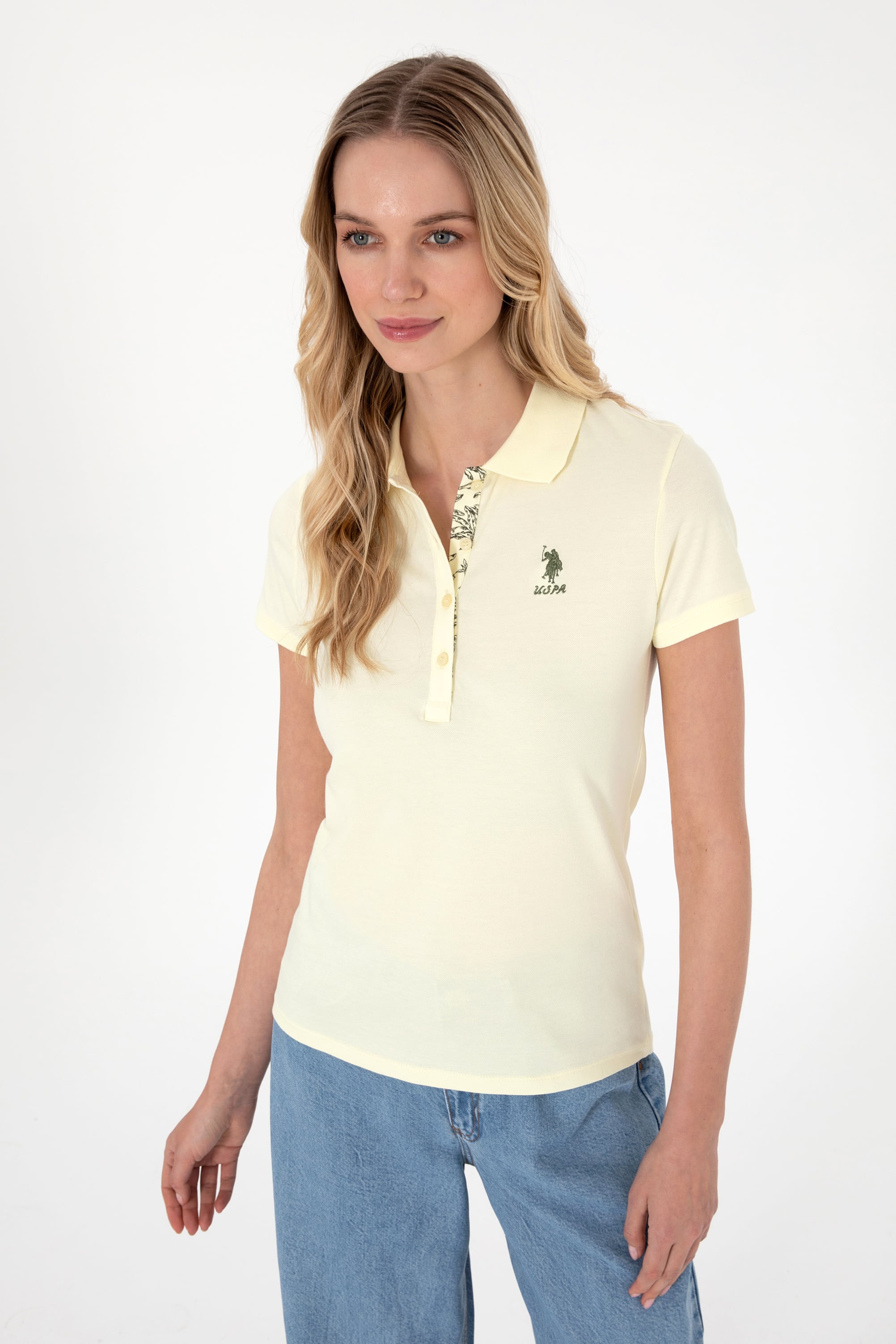 تی شرت لیمویی اندامی زنانه یو اس پولو | US POLO ASSN
