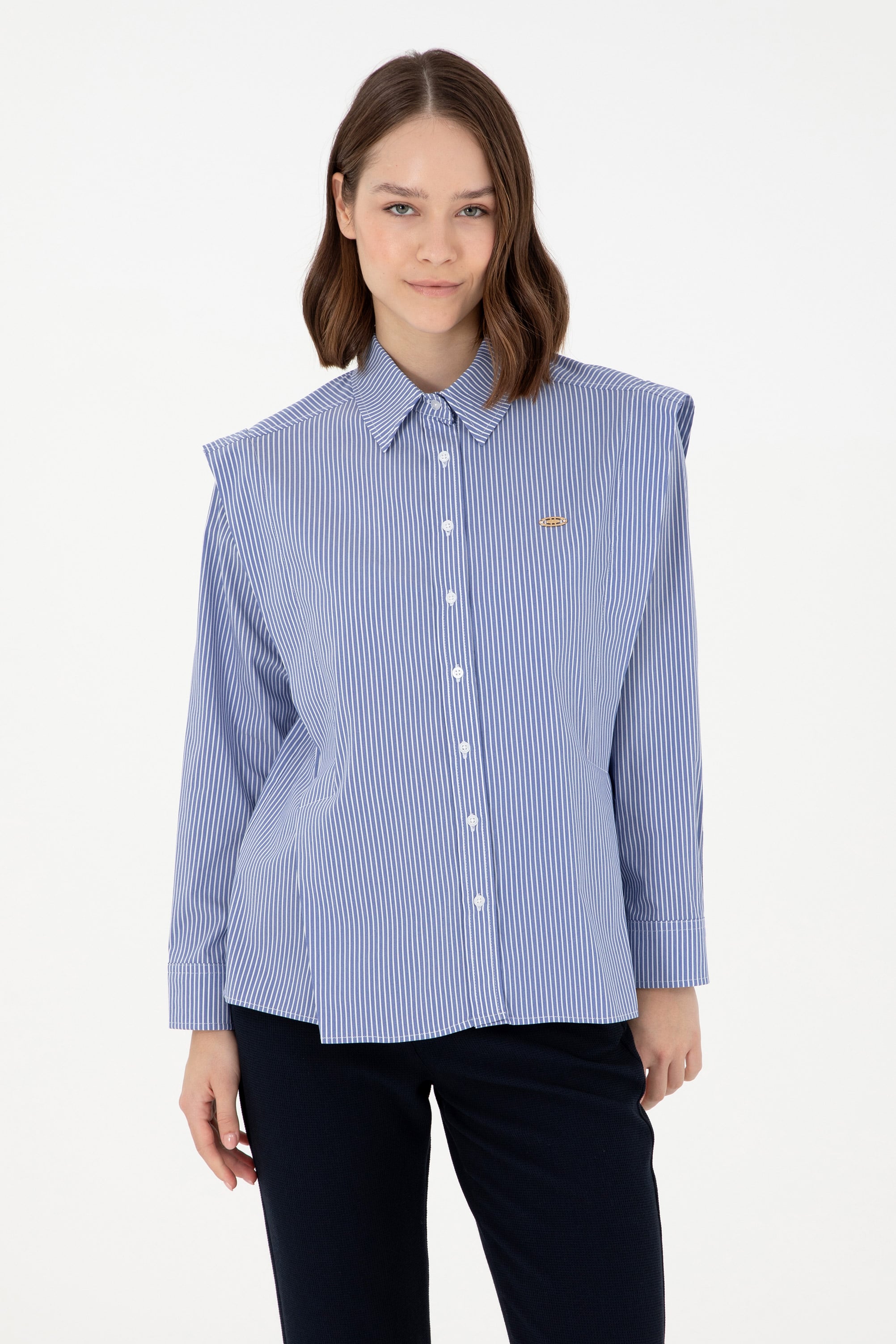 پیراهن آبی تیره ریلکس زنانه یو اس پولو | US POLO ASSN
