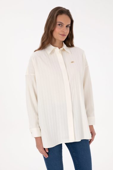 پیراهن  کرمی  Oversize  زنانه یو اس پولو | US POLO ASSN