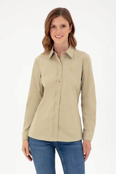 پیراهن  خاکی روشن  اندامی  زنانه یو اس پولو | US POLO ASSN