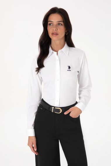 پیراهن  سفید  اندامی  زنانه یو اس پولو | US POLO ASSN