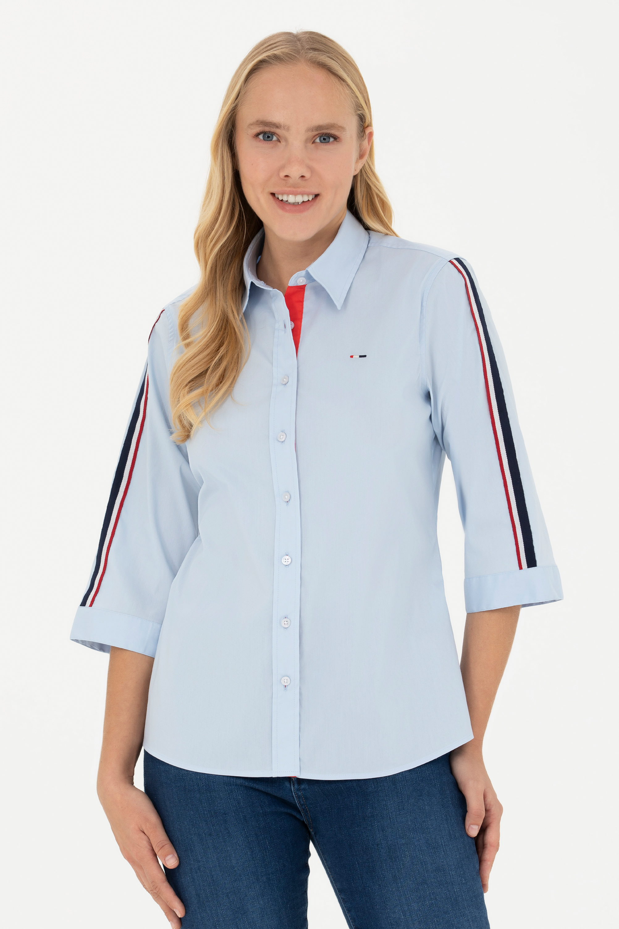 پیراهن سورمه ای روشن اندامی زنانه یو اس پولو | US POLO ASSN