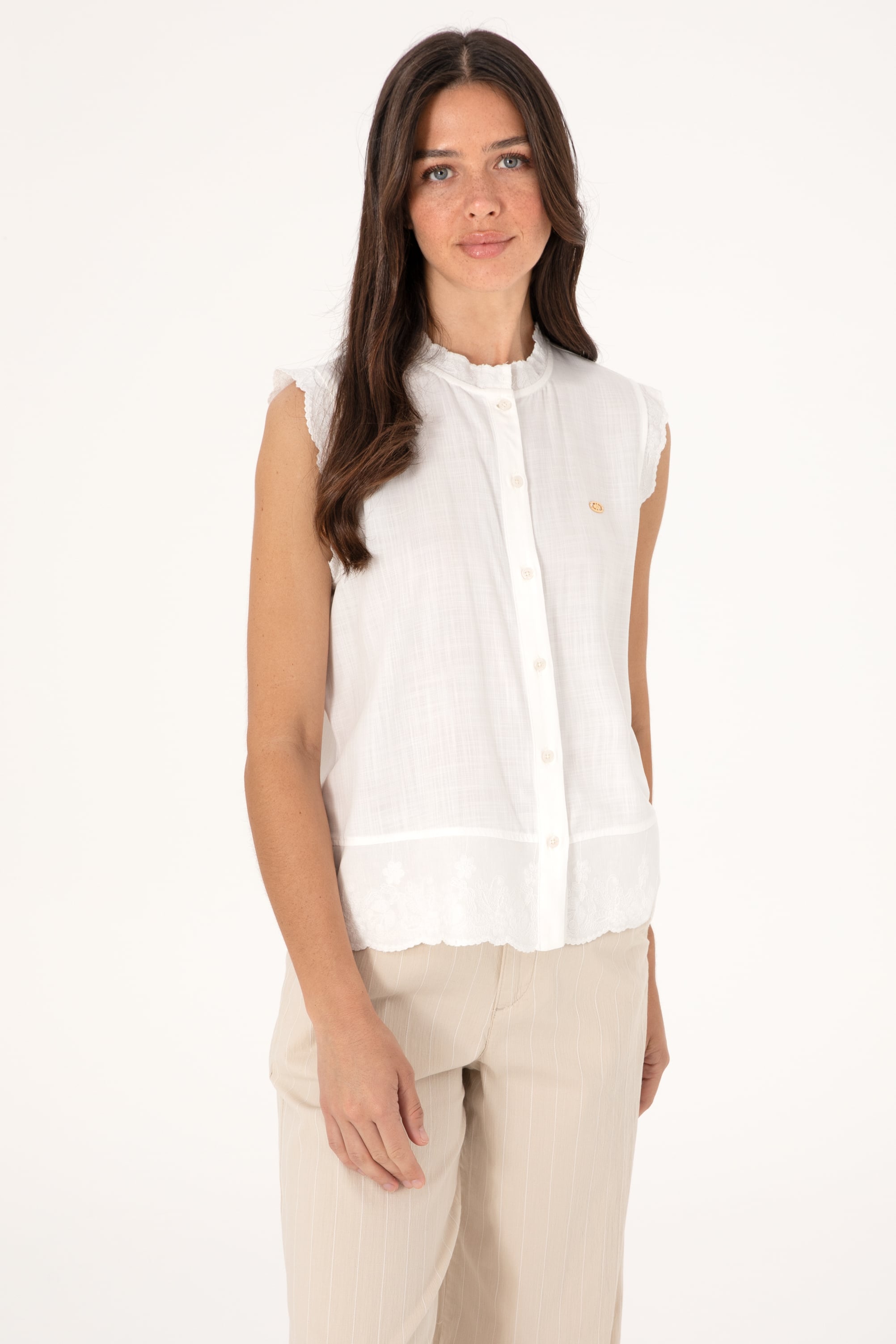 پیراهن سفید رگولار زنانه یو اس پولو | US POLO ASSN