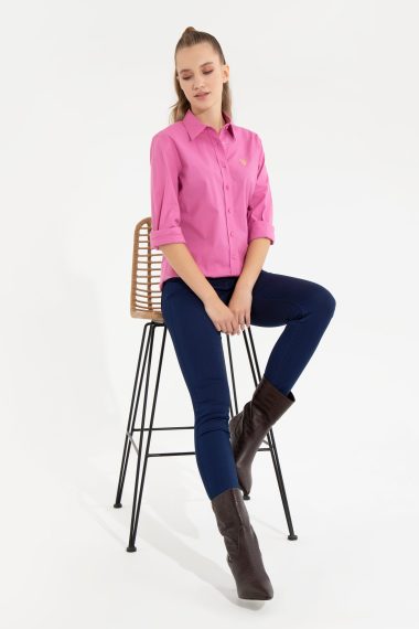 پیراهن  صورتی  اندامی  زنانه یو اس پولو | US POLO ASSN