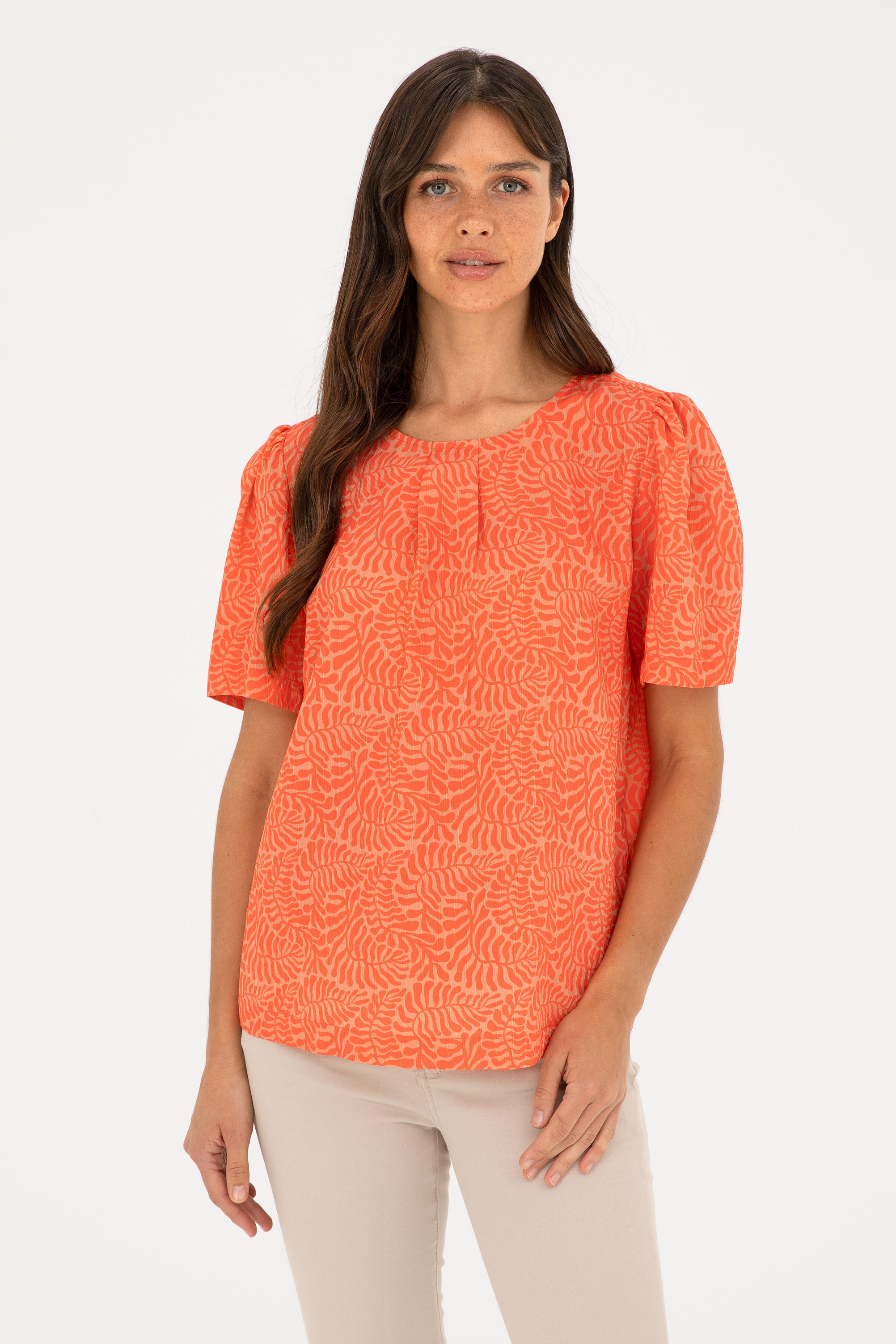 پیراهن گل اناری رگولار زنانه یو اس پولو | US POLO ASSN