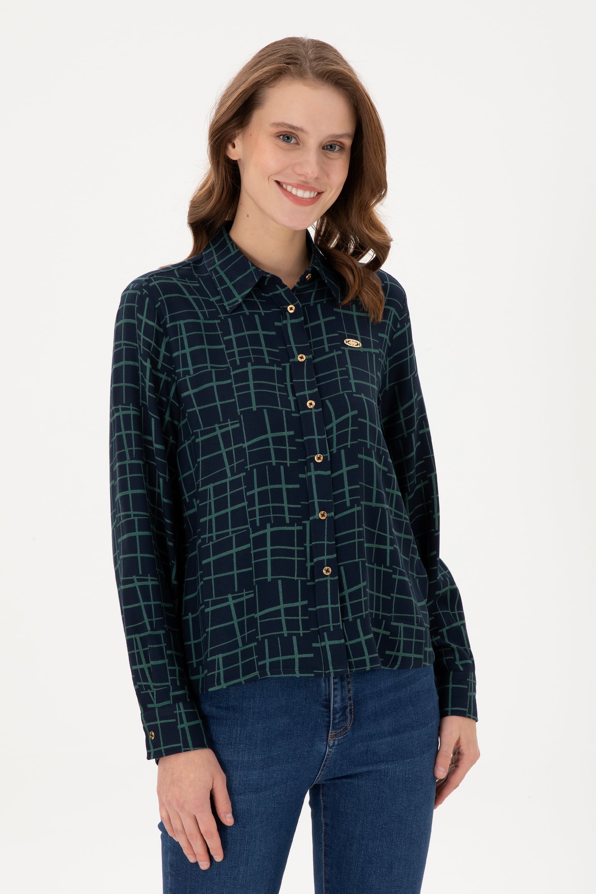 پیراهن لاجورد رگولار زنانه یو اس پولو | US POLO ASSN