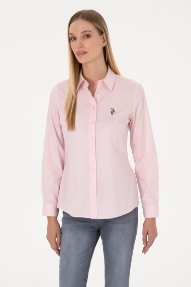 پیراهن  صورتی روشن  اندامی  زنانه یو اس پولو | US POLO ASSN