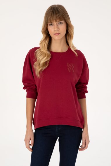 سویشرت  تمشکی  Oversize  زنانه یو اس پولو | US POLO ASSN