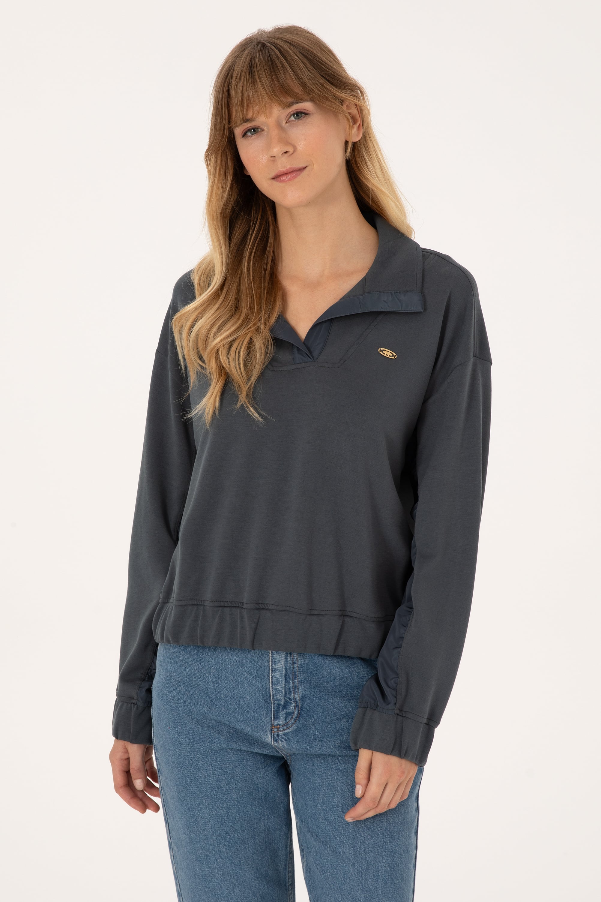 سویشرت  زغالی  ریلکس  زنانه یو اس پولو | US POLO ASSN