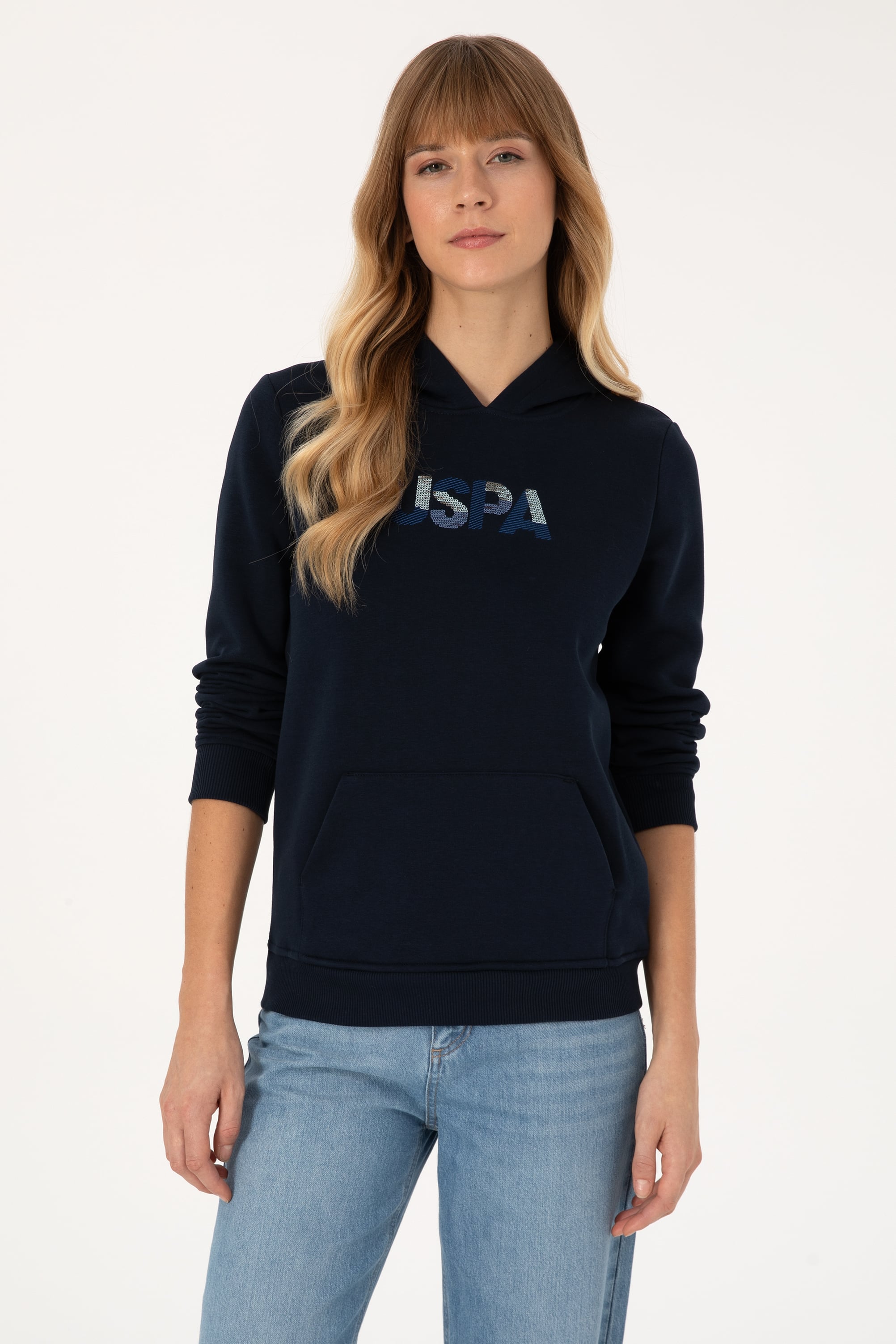 سویشرت لاجورد رگولار زنانه یو اس پولو | US POLO ASSN