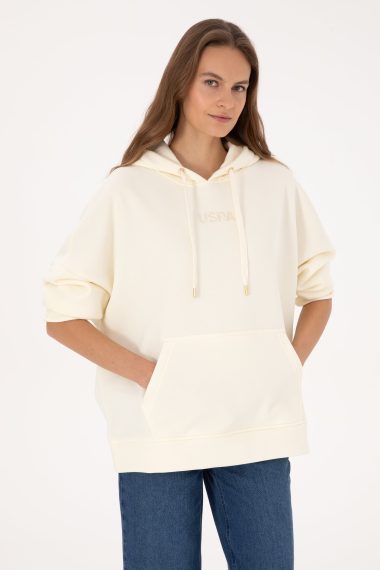 سویشرت  کرمی  Oversize  زنانه یو اس پولو | US POLO ASSN