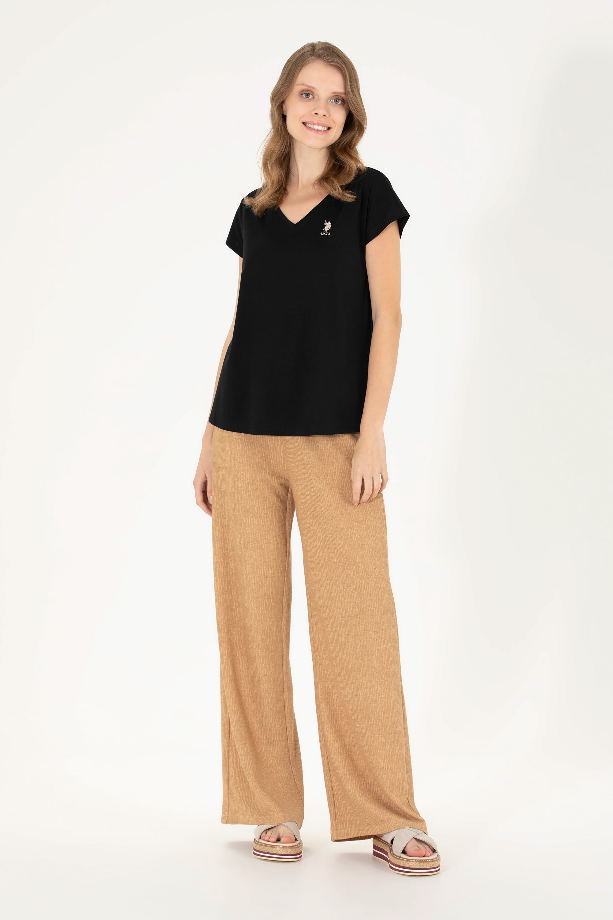 شلوار شتری Loose زنانه یو اس پولو | US POLO ASSN