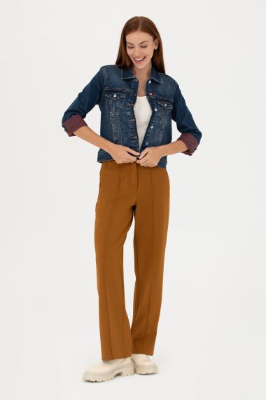 شلوار  نارگیلی  Flare Cropped  زنانه یو اس پولو | US POLO ASSN
