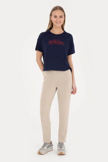 شلوار  خاکی روشن  اندامی  زنانه یو اس پولو | US POLO ASSN