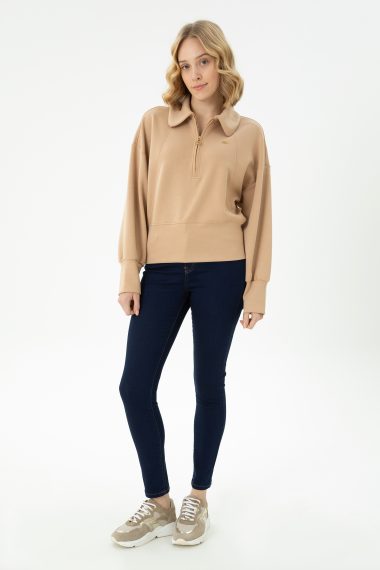 شلوار جین  آبی  اسکینی فاق بلند  زنانه یو اس پولو | US POLO ASSN