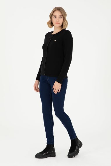 شلوار جین  آبی  اسکینی فاق بلند  زنانه یو اس پولو | US POLO ASSN