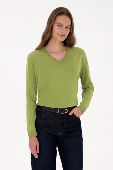 بافت  سبز پسته ای  ریلکس  زنانه یو اس پولو | US POLO ASSN