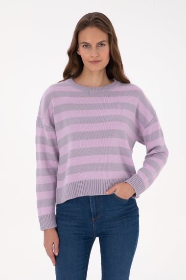 بافت  یاسی  Oversize  زنانه یو اس پولو | US POLO ASSN