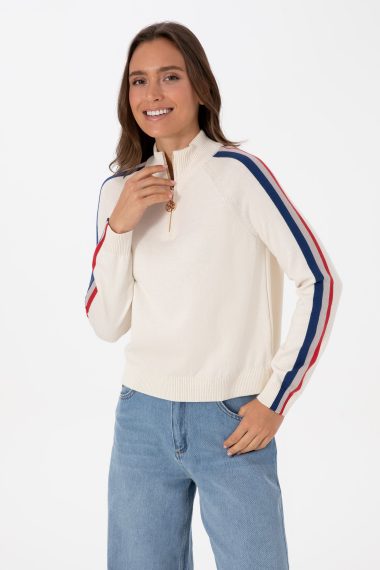 بافت  سفید  Crop Top  زنانه یو اس پولو | US POLO ASSN