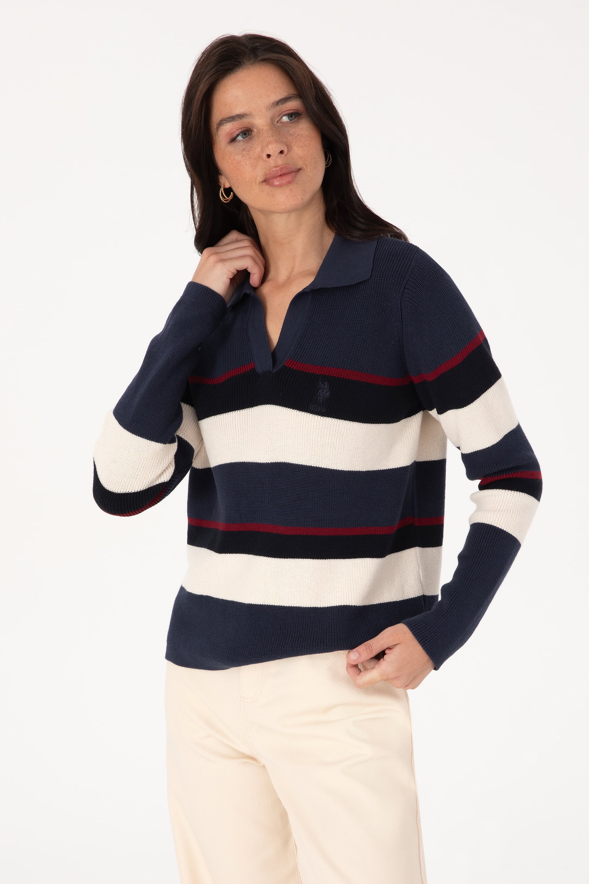 بافت لاجورد روشن رگولار زنانه یو اس پولو | US POLO ASSN
